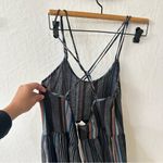 Outerknown  Cielo Black Gray Blue Stripe Organic Cotton Babydoll Dress XS Photo 5