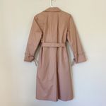London Fog Vintage  Pink Cotton Blend Belted Trench Coat Pea Coat Size 8P Photo 3