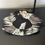 Vintage Abba Hawaii Tropical Floral Black and White Clutch Photo 4