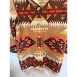 Pendleton Vintage Aztec Navajo Leather Wool blanket ranch car Coat jacket L Photo 4