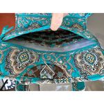 Vera Bradley  Turquoise Teal Paisley Quilted Hanging Travel Toiletry‎ Bag Photo 10