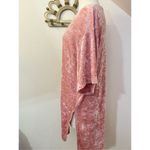 Free People  Pink Crushed Velvet Split Hem Tunic Dress M Photo 2