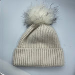 Norla Canada Cream Alpaca & Wool Blend Winter Beanie Hat Puff Ball Photo 3