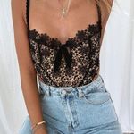 Isabelle's Cabinet In Bloom Black Bodysuit  Photo 0