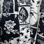 Thorn & Fable Gothic Patchwork MIDI Skirt Small Skull Raven Design Black Photo 8