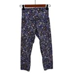 Lululemon Align High Rise Crop Leggings Black Floral Burst Athletic Pants Size 6 Photo 2