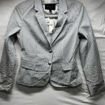 Banana Republic  Black and White Striped Blazer Photo 0