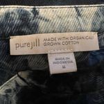 J.Jill Pure  Tunic Top Shirt Blue Tie-Dyed Organic Cotton V-Neck Size Medium Photo 2