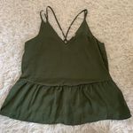 H&M Olive Green Satin Tank Top Photo 0