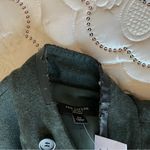 Ann Taylor Moto Jacket Blazer Wool Faux Leather Trim Size 4 Petites Photo 11