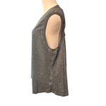 Athletic Carbon Gray Women Cut Out Back Crewneck Muscle Tank Top Shirt SZ XL Photo 3