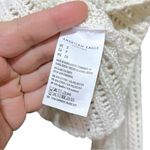 American Eagle  Boxy Cropped Oversized Open Knit Button V Neck Cardigan Sweater Photo 6