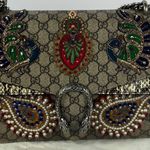 Gucci  GG Supreme Monogram Snakeskin Flower Embroidered Dionysus Shoulder Bag Photo 0