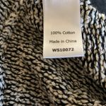 Market & Spruce NWOT Ollie Cotton Textured Open Cardigan Black White Small Photo 2