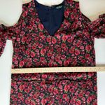 Ralph Lauren Lauren  Womens Red Pink Floral‎ Cold Shoulder Dress Sz 4 | Romantic Photo 13