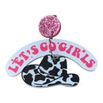 Cowgirl Earrings Let's Go Girls Western Statement Dangle Earrings New Pink Photo 1