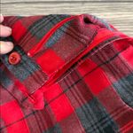 Vintage Canadian made pure virgin wool pleated Plaid Red and Black Skirt Size 10 Photo 6