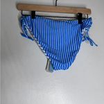 Cupshe  Medium Blue White Stripe Tie‎ Side Bikini Bottom CP9003 Photo 1