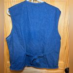 Napa Valley Vest Woman Size Large Denim with Embroidery Vintage Zip Up Y2K Blue Photo 6
