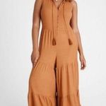 Anthropologie Saturday Sunday ribbed tiered jumpsuit rust colored size XS Photo 0