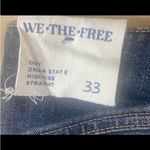 We The Free Dream State High Rise Straight Jean. Size 33 Photo 7