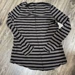 Madewell  Small Grey Striped Long Sleeve Tee Photo 3