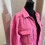 If It Were Me  Oversized Jean‎ Denim Jacket Bubblegum Pink Snap Front Coquette S Photo 3