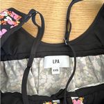 LPA  - Fiorella Floral Tie Top in Black and Pink Photo 1