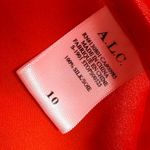 ALC Frank A.L.C. Red Silk Blouse Long Sleeve Wrap Front Top Size 10 READ Photo 4