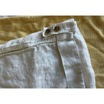 Vince Linen Shorts Women's 14 White Summer Beach Casual Cuff Hem Photo 2