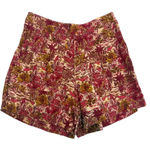 Joie  small tropical print flat front linen blend shorts pockets SH2 2754 Photo 0