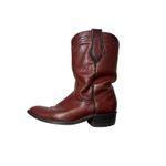 Frye Vtg Leather Red Brown Western Cowgirl Heeled Boots 7.5EE Womens PLEASE READ Photo 5