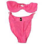 Raisin's Vintage 80s  Pink High Waist Summer Swimsuit Bikini Set Size L(9-11) Photo 0
