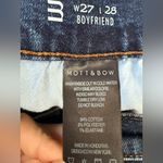 MOTT & BOW Slim Boyfriend Jeans Ridge Wash Women’s 27 x 28 Dark Indigo Blue Photo 4