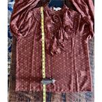 Molly Bracken  western long sleeve sheer tie neck high neck ruffle blouse small Photo 10