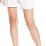 Lucky Brand White Tencel Belted Shorts Photo 0