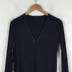 ZARA  Black Long Sleeve Fringe Bodycon Mini Dress Size Small Boho Western Photo 3