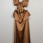 Show Me Your Mumu New Copper Luxe Satin Zoey Midi Dress Size XXS Photo 6