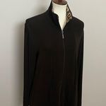 Chico's Travelers Jacket Full Zip Mock Neck Pockets Wrinkle Free Leopard Brown Photo 1