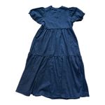 Forever 21  Women's Denim Ruffle Tiered Maxi Dress M Photo 5