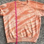 Aerie  Orange Tie Dye Fleece-Of-Mind Vintage Crew Neck Pullover Sweatshirt Photo 9