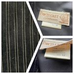 PAWTUCKET Velvet Sheath Dress Black Gold Pinstripe Size Medium VINTAGE Photo 5