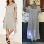 Soft Surroundings Tali Gray Knit A-Line Relaxed Casual Travel Dress - Sz S 💚🎀 Photo 1