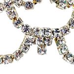 Rhinestone Heart Star Hair Bun Cover Silver Tone Wedding Dance Gymnastics Photo 3