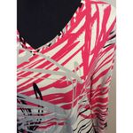 Chico's  Size Large (2 Chico size) Stretch Pink Black Tunic Womens Photo 5