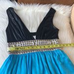 Bebe Black /Turquoise Cocktail Mini Dress Size XS Photo 13