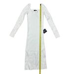 NWT Lulus Women's Gleaming Babe White Ribbed Knit Pearl Midi Sweater Dress L Size L Photo 5