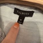 Talbots  Womens Size Medium Blue‎ Chambray Denim Pockets Classic Tunic Top Photo 2