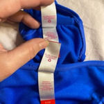 No Boundaries Blue Bandeau Bikini Set Lattice Detail Swimwear S Photo 4