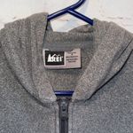 Rei Jacket Womens Medium Gray Fleece Full Zip Hooded Sweatshirt Zip Pockets Photo 1